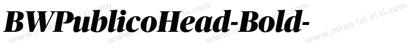 BWPublicoHead-Bold字体转换