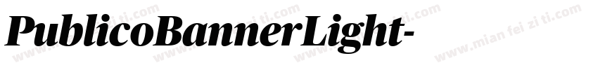 PublicoBannerLight字体转换