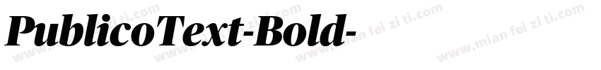 PublicoText-Bold字体转换