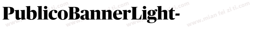 PublicoBannerLight字体转换