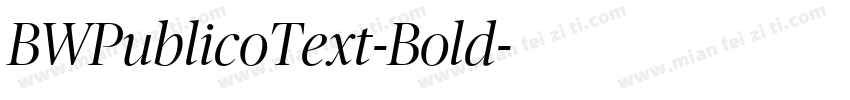 BWPublicoText-Bold字体转换