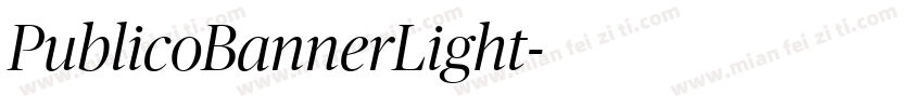 PublicoBannerLight字体转换