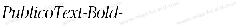 PublicoText-Bold字体转换