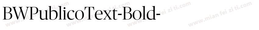 BWPublicoText-Bold字体转换