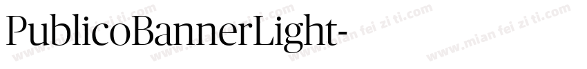 PublicoBannerLight字体转换