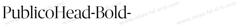PublicoHead-Bold字体转换
