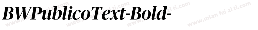 BWPublicoText-Bold字体转换