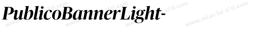 PublicoBannerLight字体转换