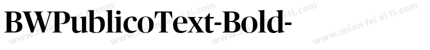 BWPublicoText-Bold字体转换