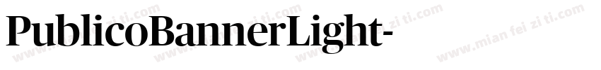 PublicoBannerLight字体转换