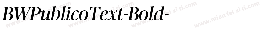 BWPublicoText-Bold字体转换