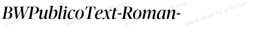 BWPublicoText-Roman字体转换