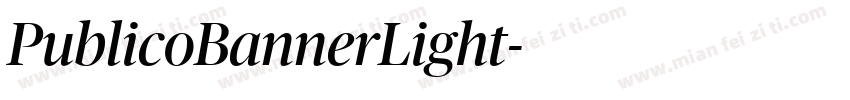 PublicoBannerLight字体转换