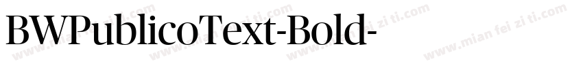 BWPublicoText-Bold字体转换