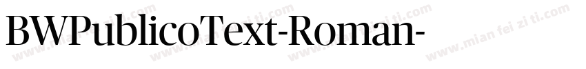 BWPublicoText-Roman字体转换