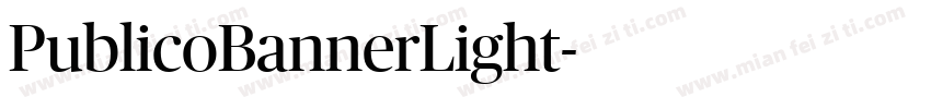 PublicoBannerLight字体转换