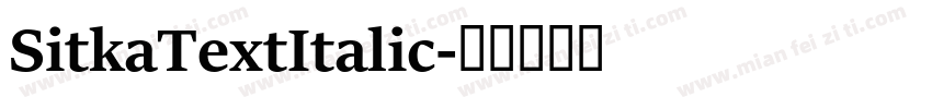 SitkaTextItalic字体转换