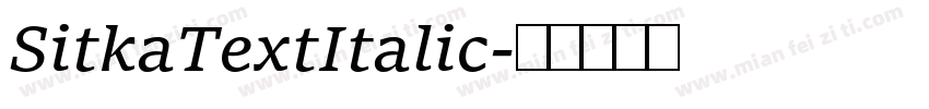SitkaTextItalic字体转换