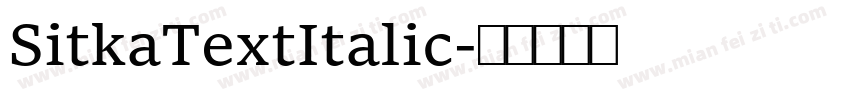 SitkaTextItalic字体转换