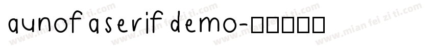 aunofaserifdemo字体转换