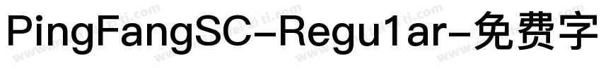PingFangSC-Regu1ar字体转换
