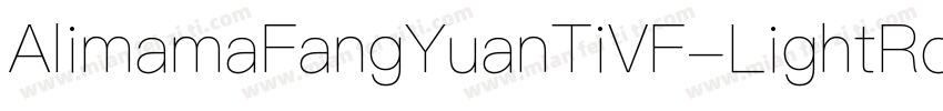 AlimamaFangYuanTiVF-LightRound字体转换