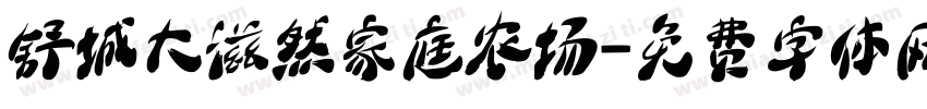 舒城大滋然家庭农场字体转换