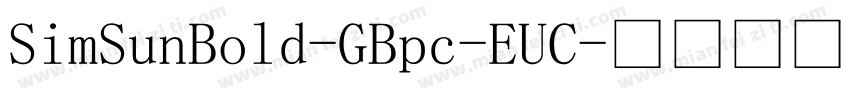 SimSunBold-GBpc-EUC字体转换