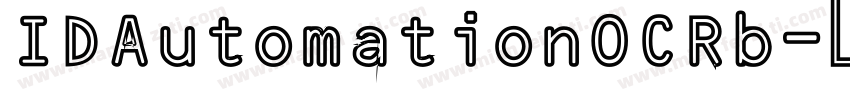 IDAutomationOCRb字体转换