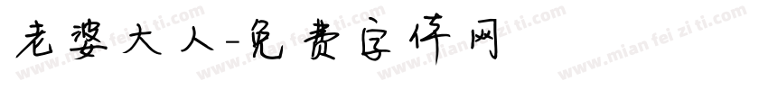 老婆大人字体转换