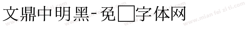 文鼎中明黑字体转换