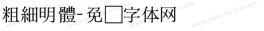 粗細明體字体转换