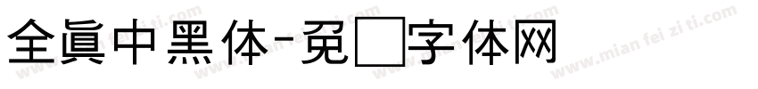 全真中黑体字体转换