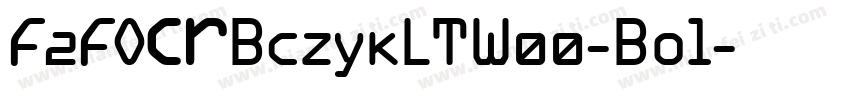 F2FOCRBczykLTW00-Bol字体转换