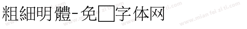 粗細明體字体转换