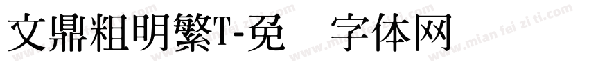 文鼎粗明繁T字体转换