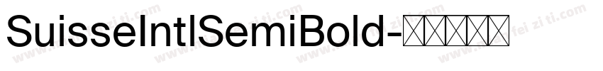 SuisseIntlSemiBold字体转换