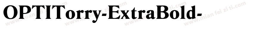 OPTITorry-ExtraBold字体转换