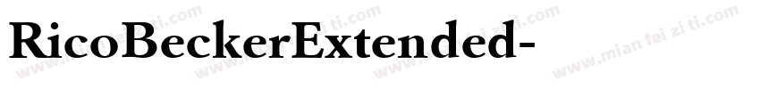 RicoBeckerExtended字体转换