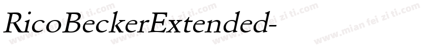 RicoBeckerExtended字体转换