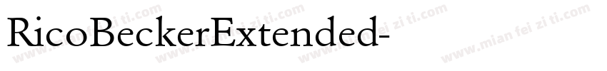RicoBeckerExtended字体转换