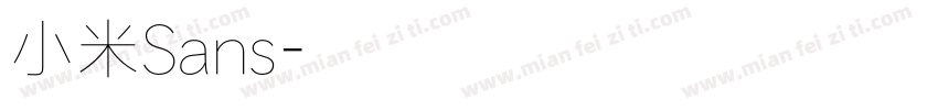 小米Sans字体转换