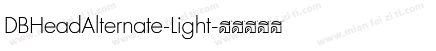 DBHeadAlternate-Light字体转换