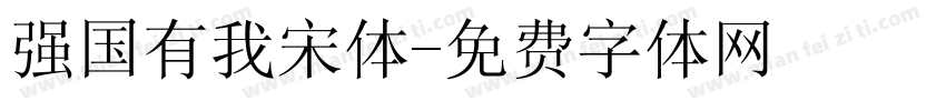 强国有我宋体字体转换