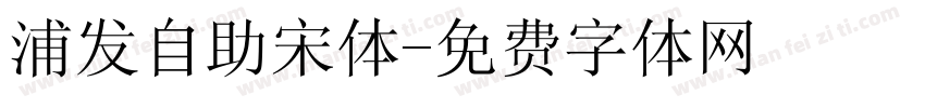 浦发自助宋体字体转换