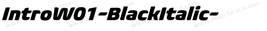 IntroW01-BlackItalic字体转换