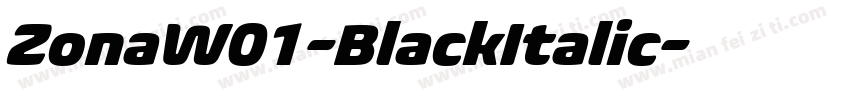 ZonaW01-BlackItalic字体转换