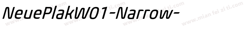 NeuePlakW01-Narrow字体转换