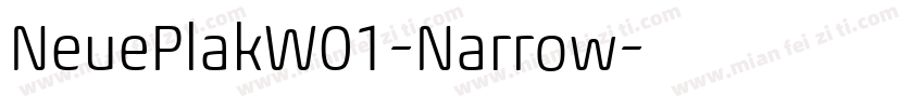 NeuePlakW01-Narrow字体转换