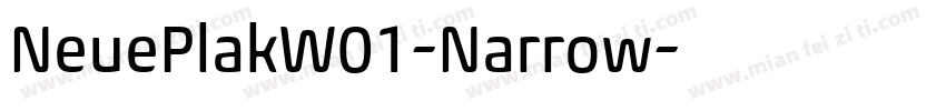 NeuePlakW01-Narrow字体转换